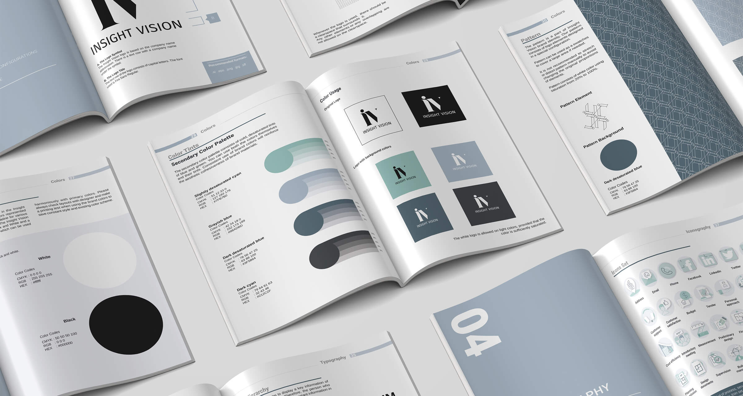 Insight Vision brandbook mockups